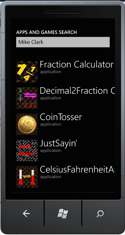 My Zune Marketplace Apps via WP7